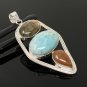 Gemstone Pendant Wire Wrapped Pendant Silver Jewelry Gifts for Her Bohemian Jewelry Default Title