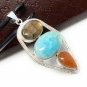 Gemstone Pendant Wire Wrapped Pendant Silver Jewelry Gifts for Her Bohemian Jewelry Default Title