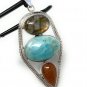 Gemstone Pendant Wire Wrapped Pendant Silver Jewelry Gifts for Her Bohemian Jewelry Default Title