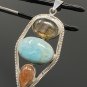 Gemstone Pendant Wire Wrapped Pendant Silver Jewelry Gifts for Her Bohemian Jewelry Default Title