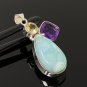 Gemstone Pendant - Larimar;Bohemian Jewelry Larimar Pendant Sterling Silver Jewelry Default Title