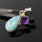 Gemstone Pendant - Larimar;Bohemian Jewelry Larimar Pendant Sterling Silver Jewelry Default Title