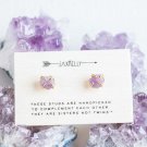 Gemstone Prong Earrings Amethyst