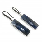 Genuine Blue SPave Diamond Earrings Sterling Silver Gemstone Earrings Gifts for Her Default Title