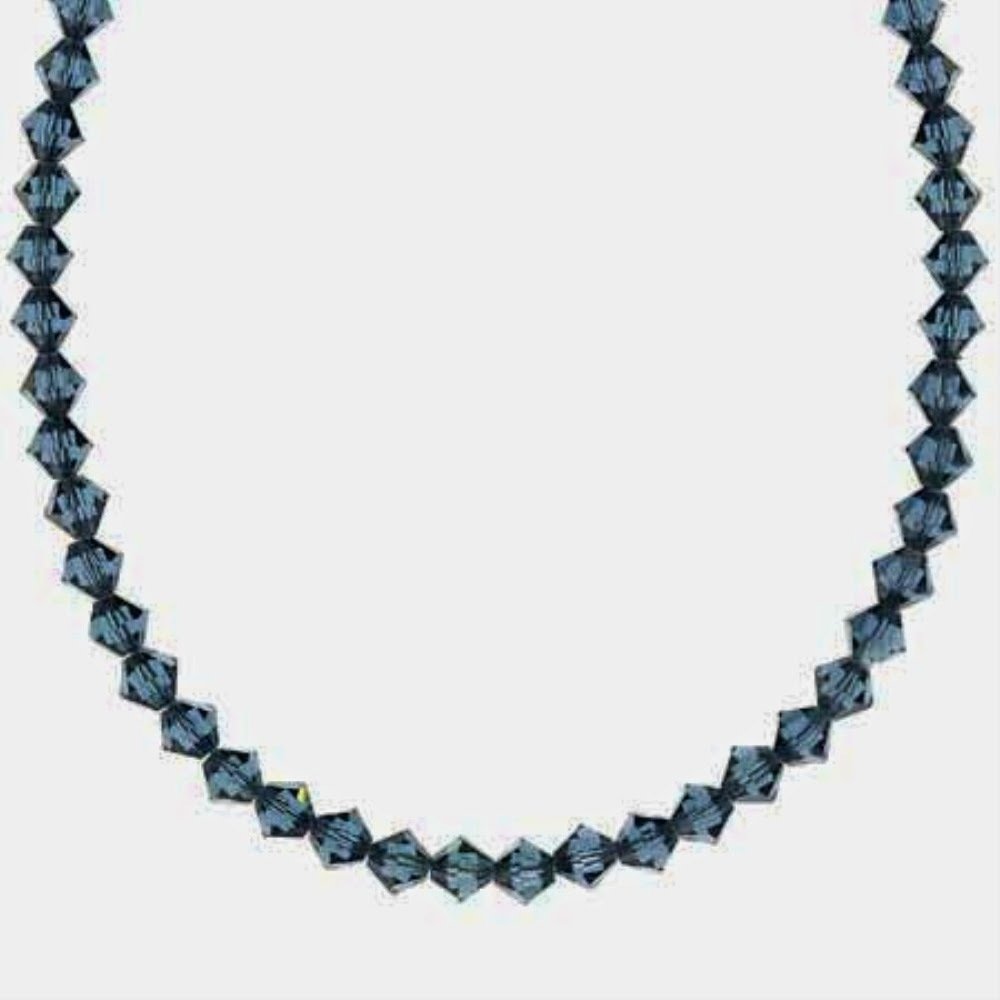 Genuine Dark Blue Swarovski Elements Necklace N2856BT