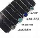 Genuine Gemstone Necklace; ESilver Minimalist Jewelry Layering Necklace Healing Jewelry Amazonite
