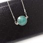 Genuine Gemstone Necklace; ESilver Minimalist Jewelry Layering Necklace Healing Jewelry Amazonite