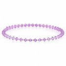 Genuine Purple Swarovski Elements and silver bead Choker Necklace N6057A