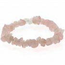Genuine Rose Quartz Chip Stretch Bracelet B4677