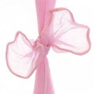 Genuine Rose Quartz Stone Chip Pink Organza Necklace 18 N10037RQ