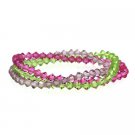 GENUINE Swarovski Elements GREEN 3 Bracelet Set GIFT! S10027