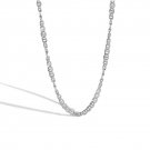 Geometry Hollow Chain 925 Sterling Silver Choker Necklace Yellow Gold