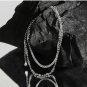 Geometry Hollow Chain 925 Sterling Silver Choker Necklace Yellow Gold