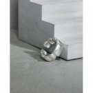 Geometry Irregular Bubbles 925 Sterling Silver Adjustable Ring Rhodium