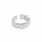 Geometry Irregular Bubbles 925 Sterling Silver Adjustable Ring Rhodium