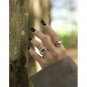 Geometry Irregular Hole 925 Sterling Silver Adjustable Ring Yellow Gold