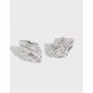 Geometry Irregular Stones Office 925 Sterling Silver Stud Earrings 14K Yellow Gold