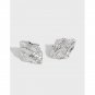 Geometry Irregular Stones Office 925 Sterling Silver Stud Earrings 14K Yellow Gold
