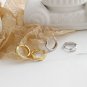 Geometry Irregular Wave 925 Sterling Silver Hoop Earrings Rhodium