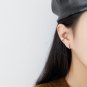 Geometry Irregular Wave 925 Sterling Silver Hoop Earrings Yellow Gold