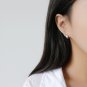 Geometry Mini Cirlce Black 925 Sterling Silver Hoop Earrings Black Gold