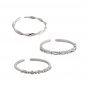 Gift CZ Simple 925 Sterling Silver Adjustable Ring Model A (Jb046)