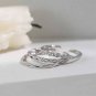 Gift CZ Simple 925 Sterling Silver Adjustable Ring YellowGold&ModelA(Jb046)