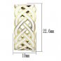 GL272 - IP Gold(Ion Plating) Brass Earrings with Epoxy in White Default Title
