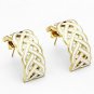 GL272 - IP Gold(Ion Plating) Brass Earrings with Epoxy in White Default Title