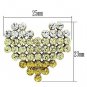 GL333 - IP Gold(Ion Plating) Brass Earrings with Top Grade Crystal in Multi Color Default Title