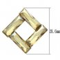 GL344 - IP Gold(Ion Plating) Brass Earrings with Top Grade Crystal in Topaz Default Title