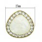GL346 - IP Gold(Ion Plating) Brass Earrings with Synthetic Synthetic Stone in Clear Default Title