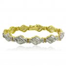Gold Tone 1-4 Ct Diamond Twist Bracelet BGBR13874