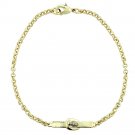 Gold Tone CZ Buckle Bar Bracelet BGBR13735