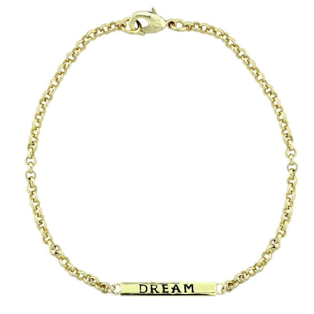 Gold Tone Dream Bar Bracelet BGBR13705