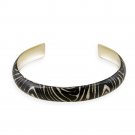 Gold Tone Enamel Zebra Print Bangle Bracelet BABR12385M6