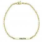 Gold Tone Faith Bar Bracelet BGBR13703