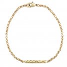 Gold Tone Hammered Bar Bracelet BGBR13707