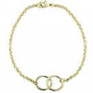 Gold Tone Interlocking Circles Bracelet BGBR13706