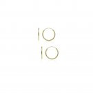 Gold Tone over Sterling Silver 1.2mm Set of Two Endless Hoop Earrings, 10mm SG14520