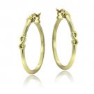 Gold Tone over Sterling Silver Infinity Polished Hoop Earrings HG13728