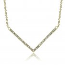 Gold Tone Swarovski Elements V Necklace PGBR13823