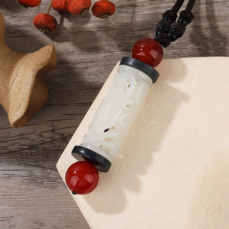 Golden age Hetian jade pendant white