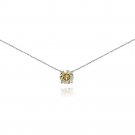 Golden Shadow Solitaire Choker Necklace made with Swarovski Crystals 925 Silver N15596GS