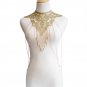 Gothic Necklace Lace Fake Collar Metal Body Chain Flower Lace Bikini Body Chain Golden