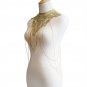 Gothic Necklace Lace Fake Collar Metal Body Chain Flower Lace Bikini Body Chain Golden