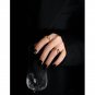 Graduation Irregular Hollow 925 Sterling Silver Adjustable Ring Rhodium