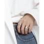 Graduation Irregular Hollow Heart 925 Sterling Silver Adjustable Ring Yellow Gold