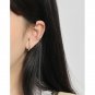 Graduation Letter C Shape 925 Sterling Silver Stud Earrings Yellow Gold