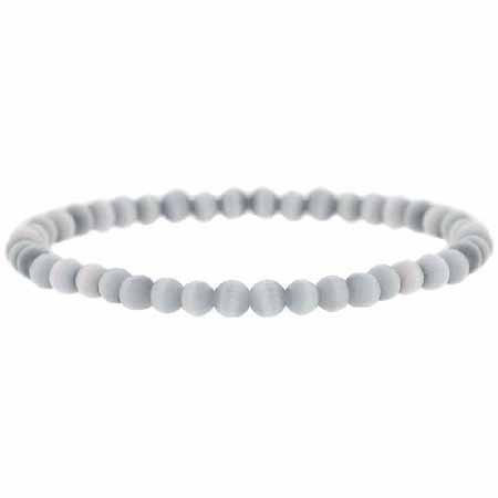 Gray Cats Eye Beaded Stretch Bracelet B6031GRY